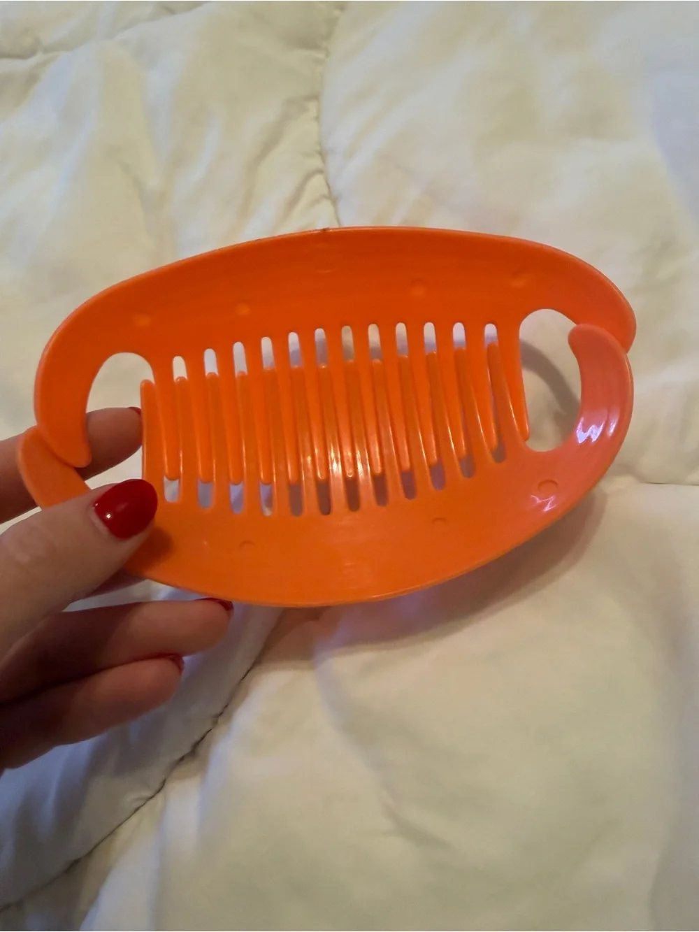 Set of Vintage Goody TZERS Claw Combs in Orange and Yellow